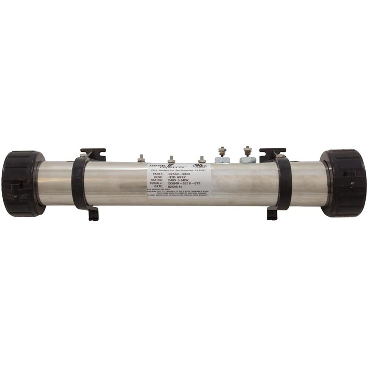 Heater, FloThru, Waterway NEO Series, 15" x 2", 5.5kW