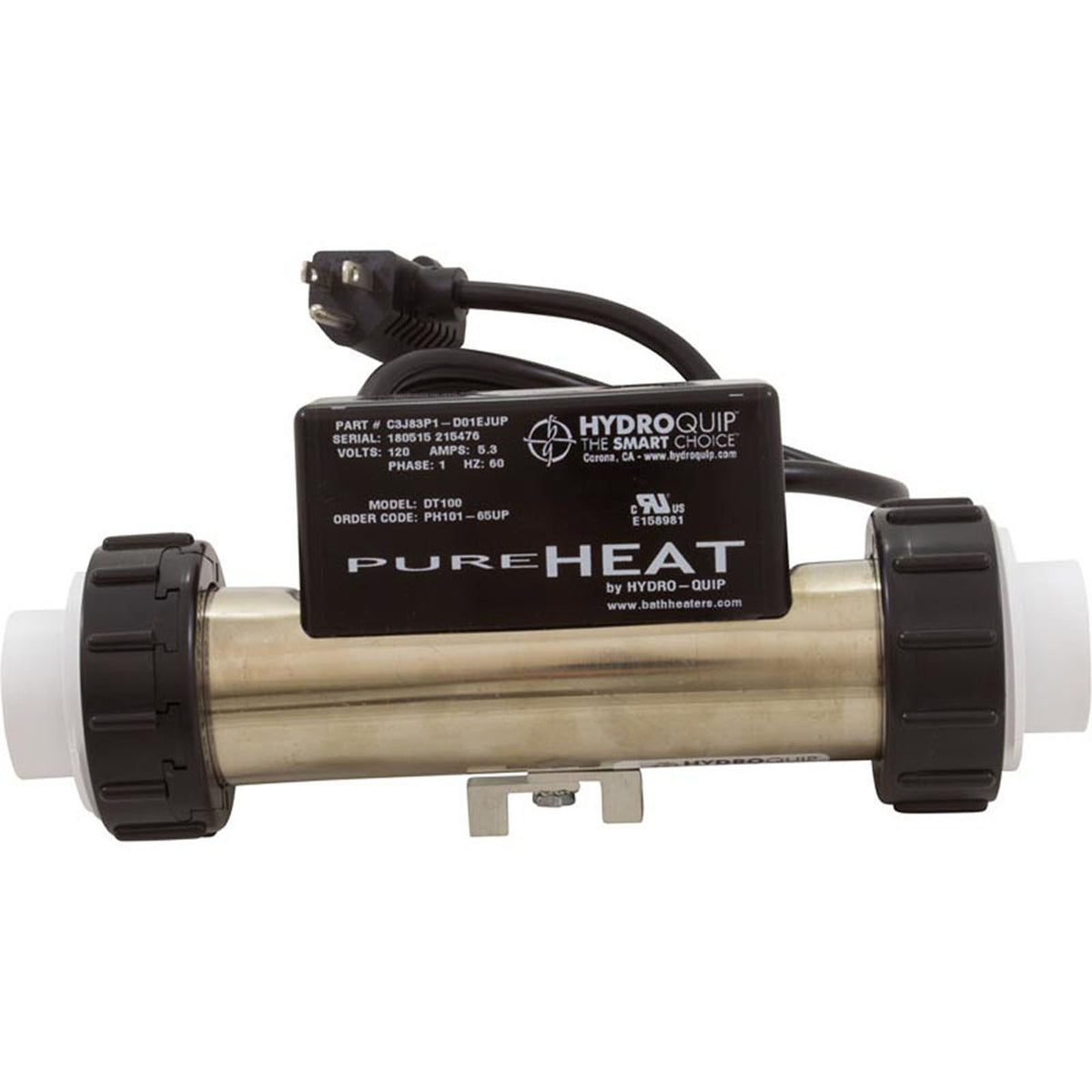Heater, Bath, H-Q InLine, PH101-65UP, 1.5" x 7", 115v, 650W, PS