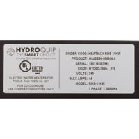 Heater, Hydro-Quip, HeatMax RHS 230v, 11kW, Weather Tight