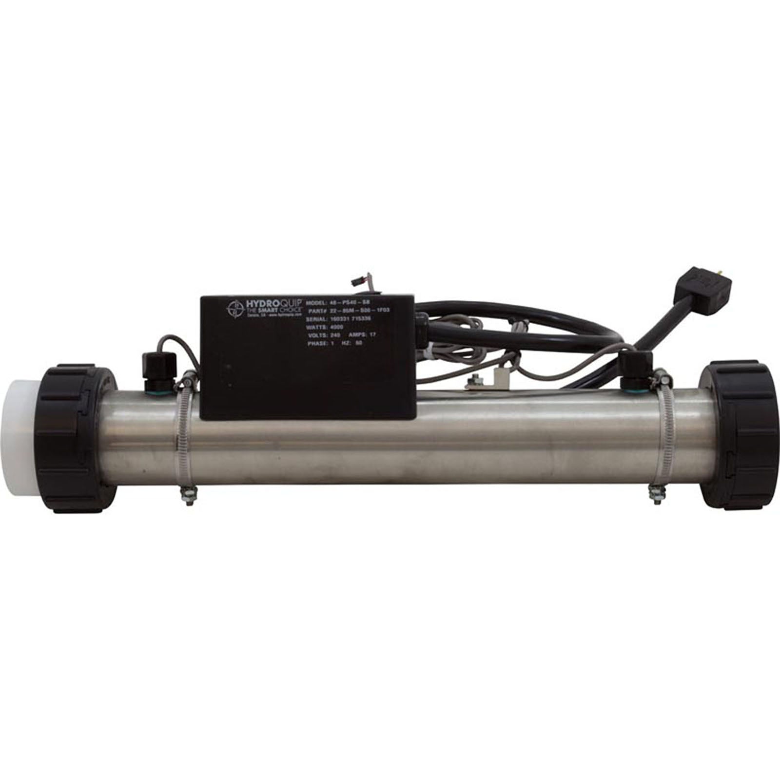 Heater, FloThru, PS-B Series M7, 15"x 2", 230v, 4kW, 30"Cord