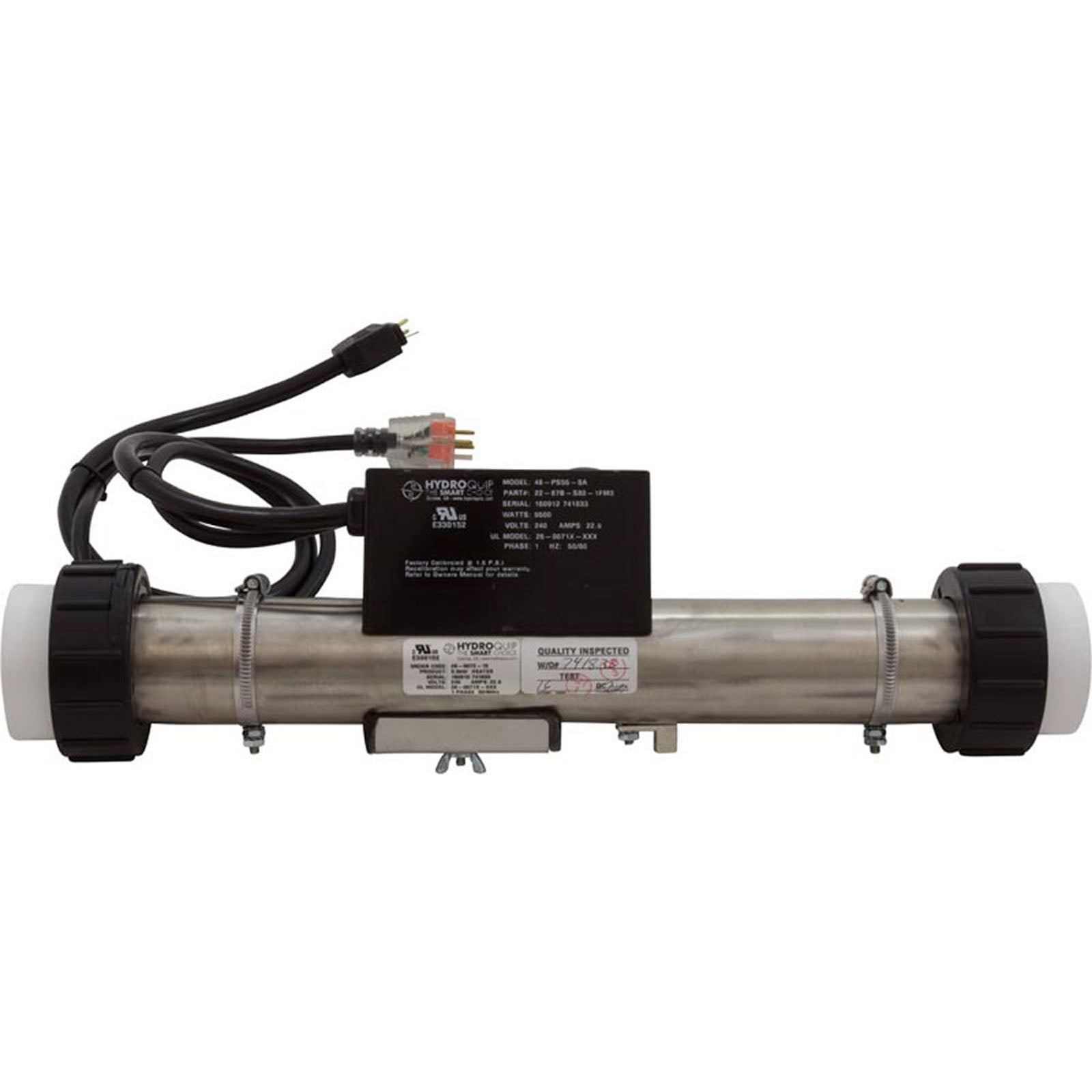 Heater, FloThru, HQ PS Air, 230v, 5.5kW, w/Short Cord, Slide