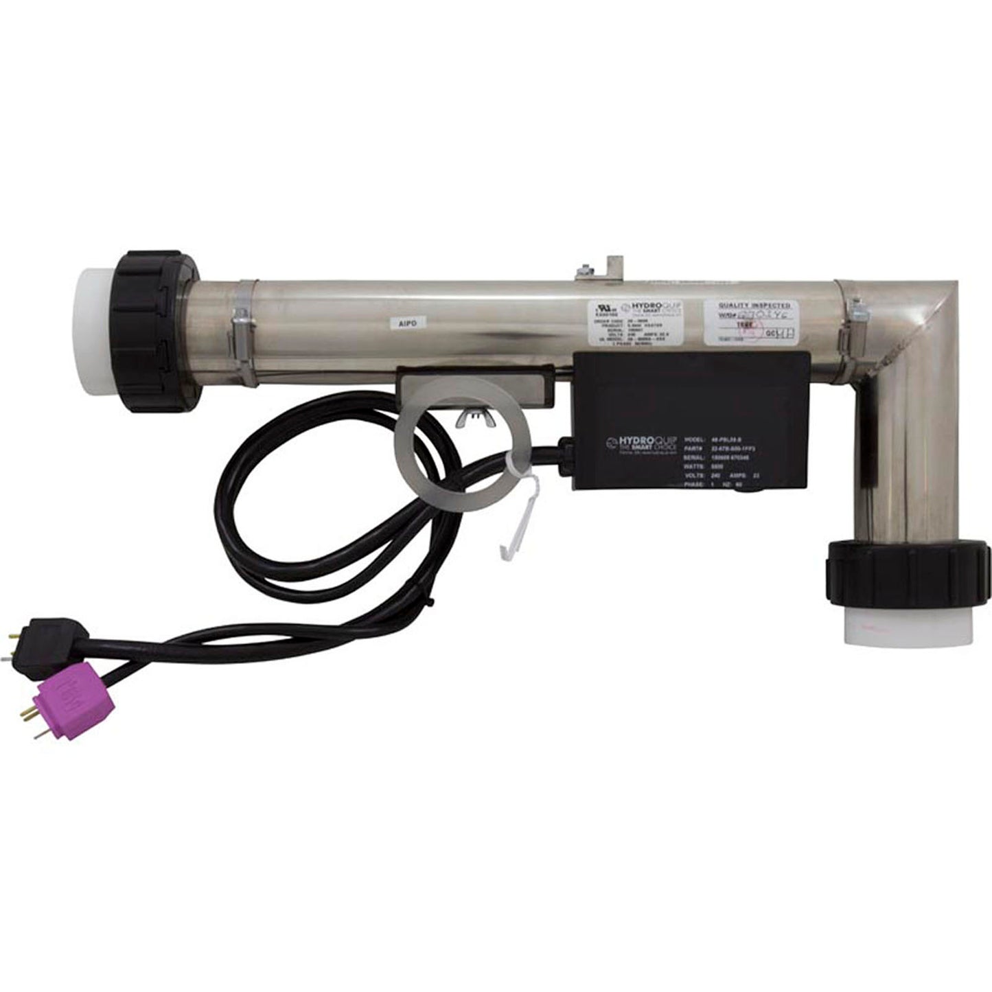 Heater, L Shape, HQ PS Elec, 230v, 5.5kW, w/Short Cord, Slide