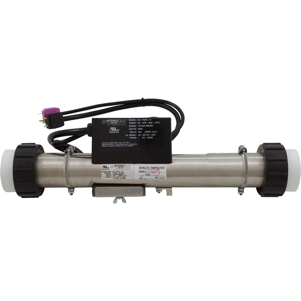 Heater, FloThru, HQ PS Elec, 230v, 5.5kW, w/Short Cord, Slide