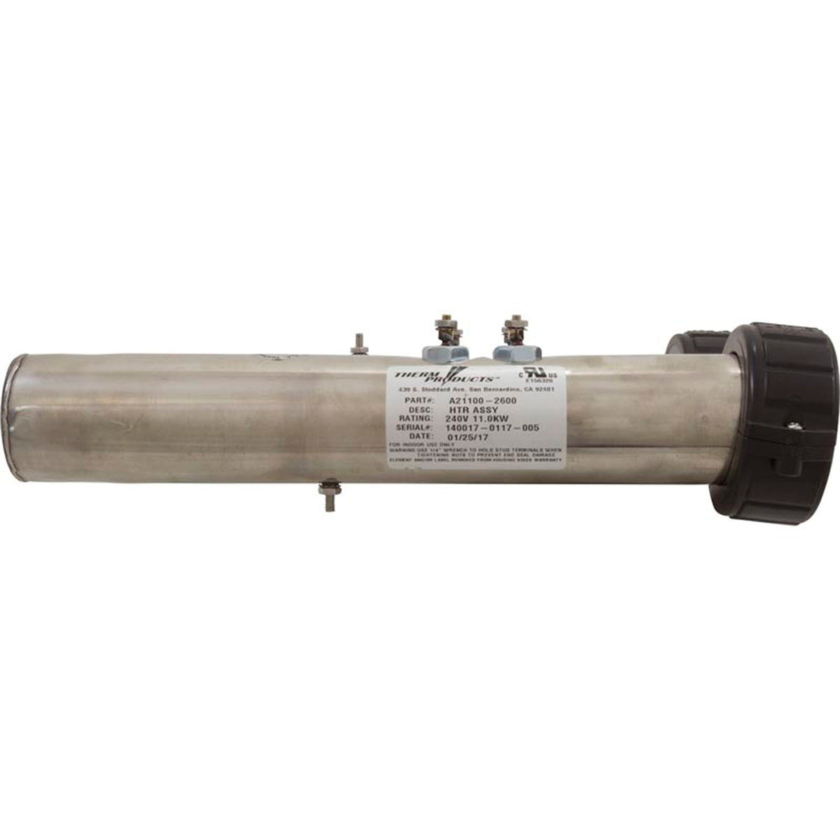 Heater, U Shape, Hydro-Quip RHS/Heatmax Repl, 230v, 11.0kW