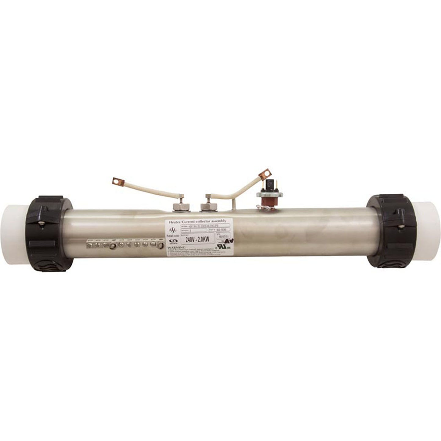 Heater, FloThru, Gecko S-Class, 2.0kW, 15"x2", 230v, w/ PS, OEM