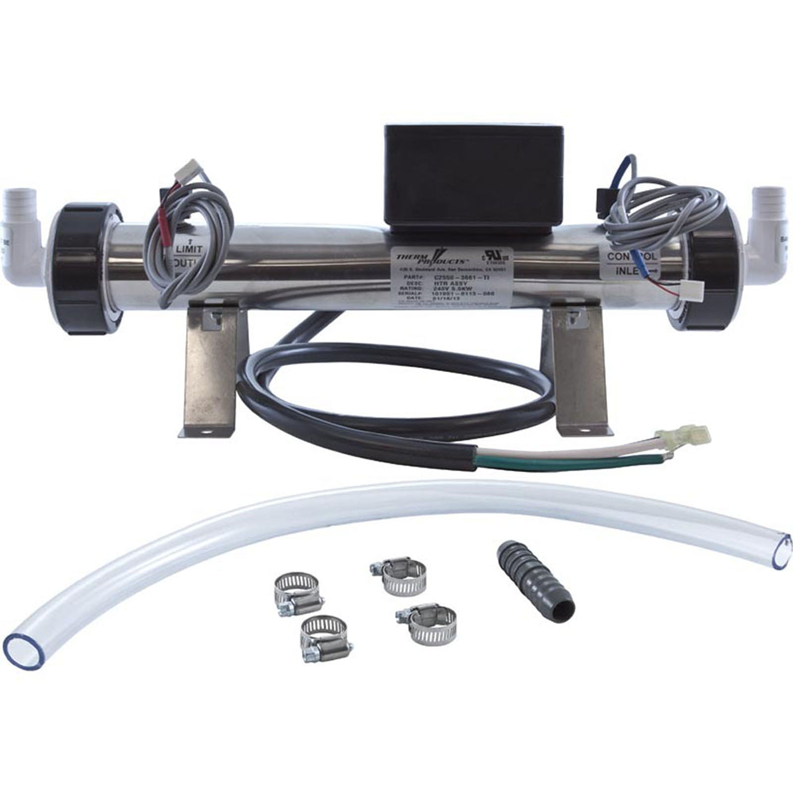 Heater, Low-Flow, Laing Tri-Bend 2020, 15"x2-1/4", 3/4"b, 5.5kW