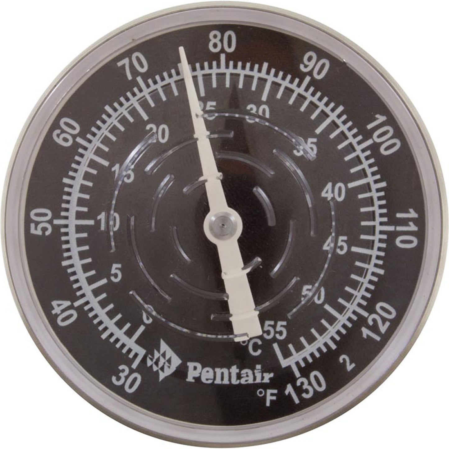 Thermometer, Pentair, In-Line Nylon Wall, 30-130 Deg, 1/2"mpt