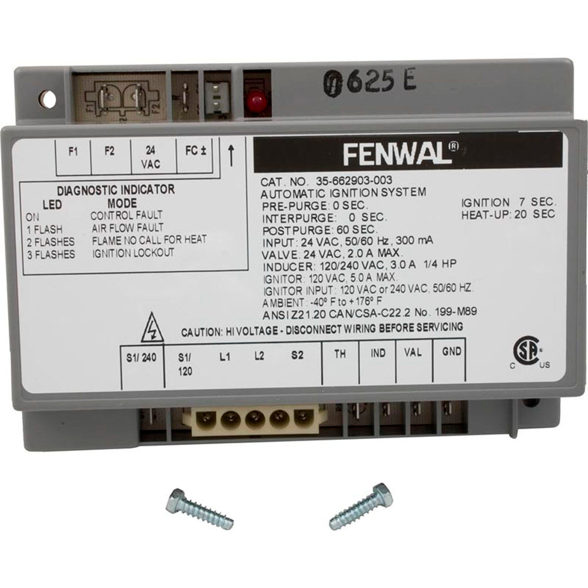 Ignition Control, Pentair MasterTemp/Max-E-Therm