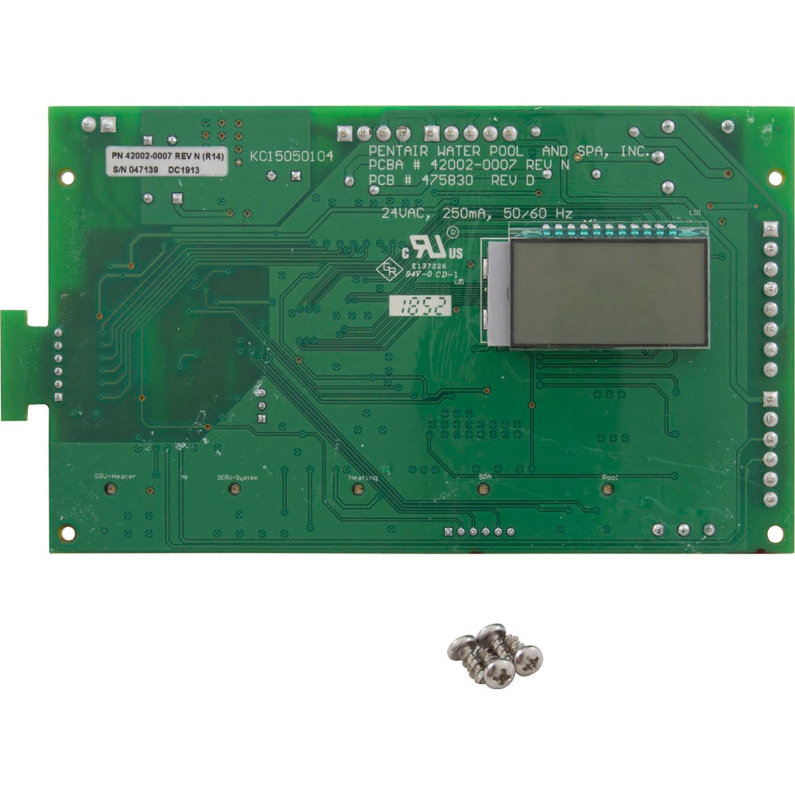PCB, Pentair Max-E-Therm Nat./LP, Control
