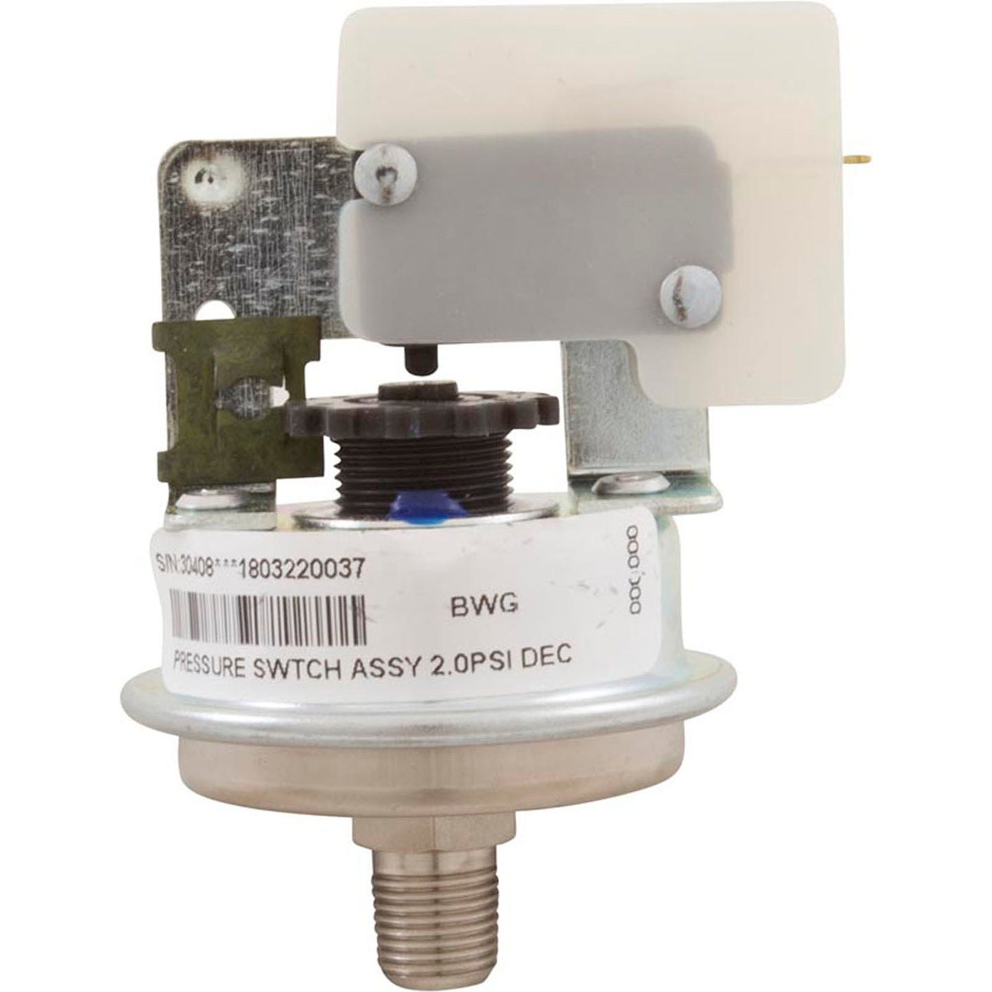 Pressure Switch 30408, 3A, BWG, 1/8"mpt, SPST