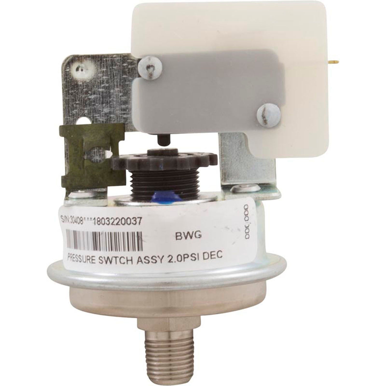 Pressure Switch 30408, 3A, BWG, 1/8"mpt, SPST