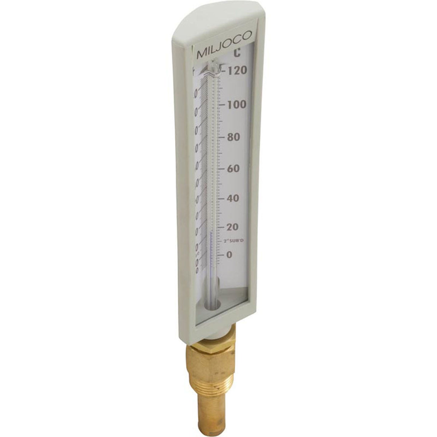 Thermometer, Raypak, Brass, Vertical Display