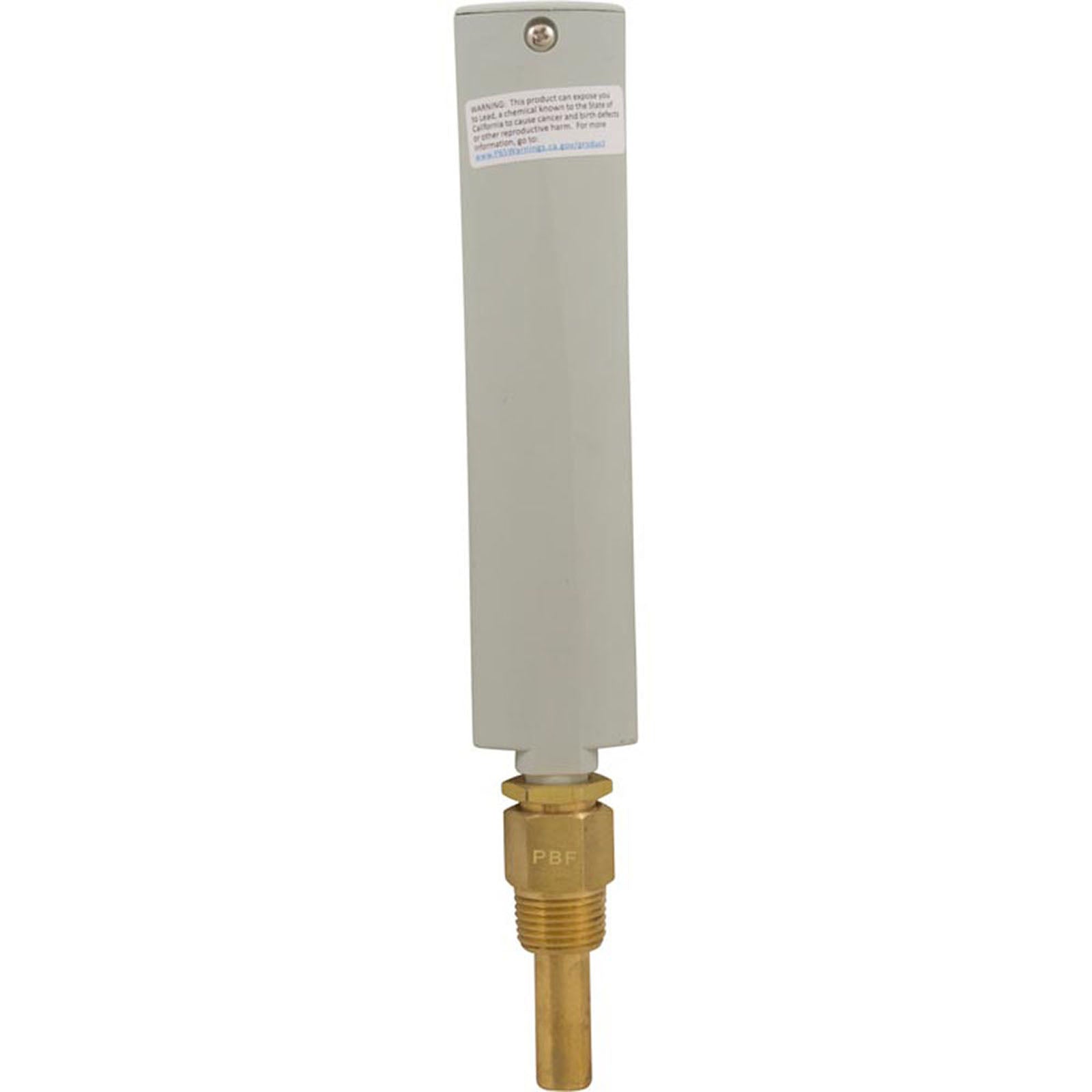 Thermometer, Raypak, Brass, Vertical Display