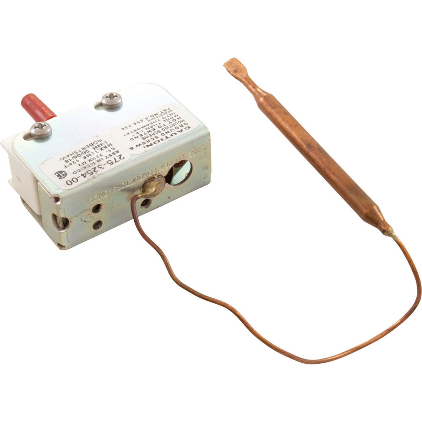 Hi-Limit, 1/4"dia, 6" Capillary, SPST, 25A, Baptistry