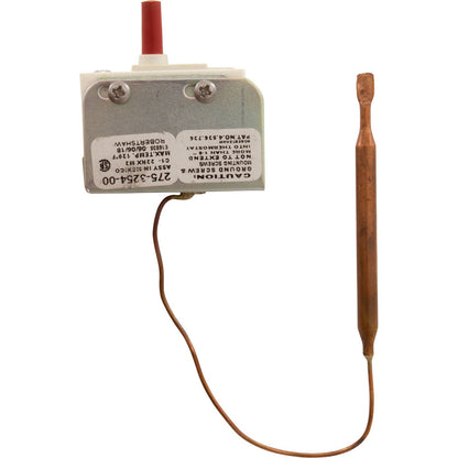 Hi-Limit, 1/4"dia, 6" Capillary, SPST, 25A, Baptistry