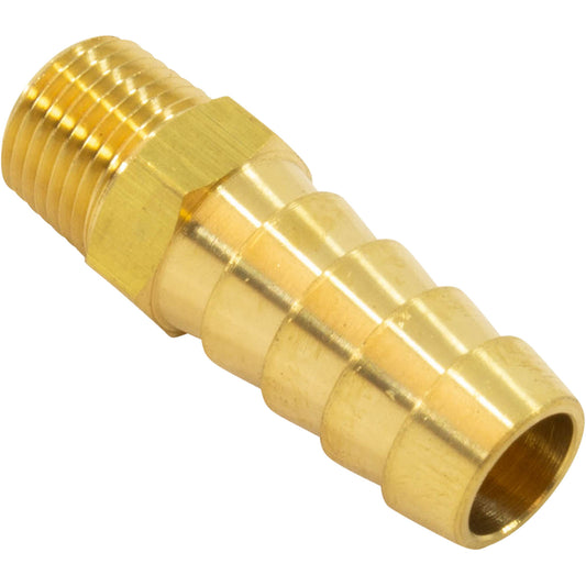 Adaptador de púas, púas de 3/8" x rosca de tubo macho de 1/8", latón