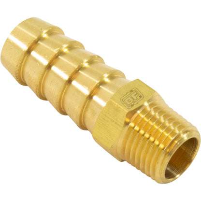 Barb Adapter, 3/8" Barb x 1/8" Male Pipe Thread, Brass