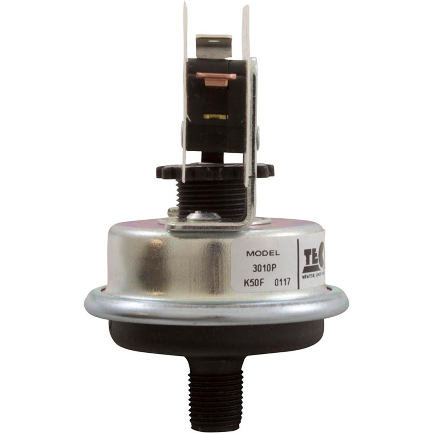 Pressure Switch 3010P, Tecmark, 25A, 1/8"mpt, SPNO, Plastic