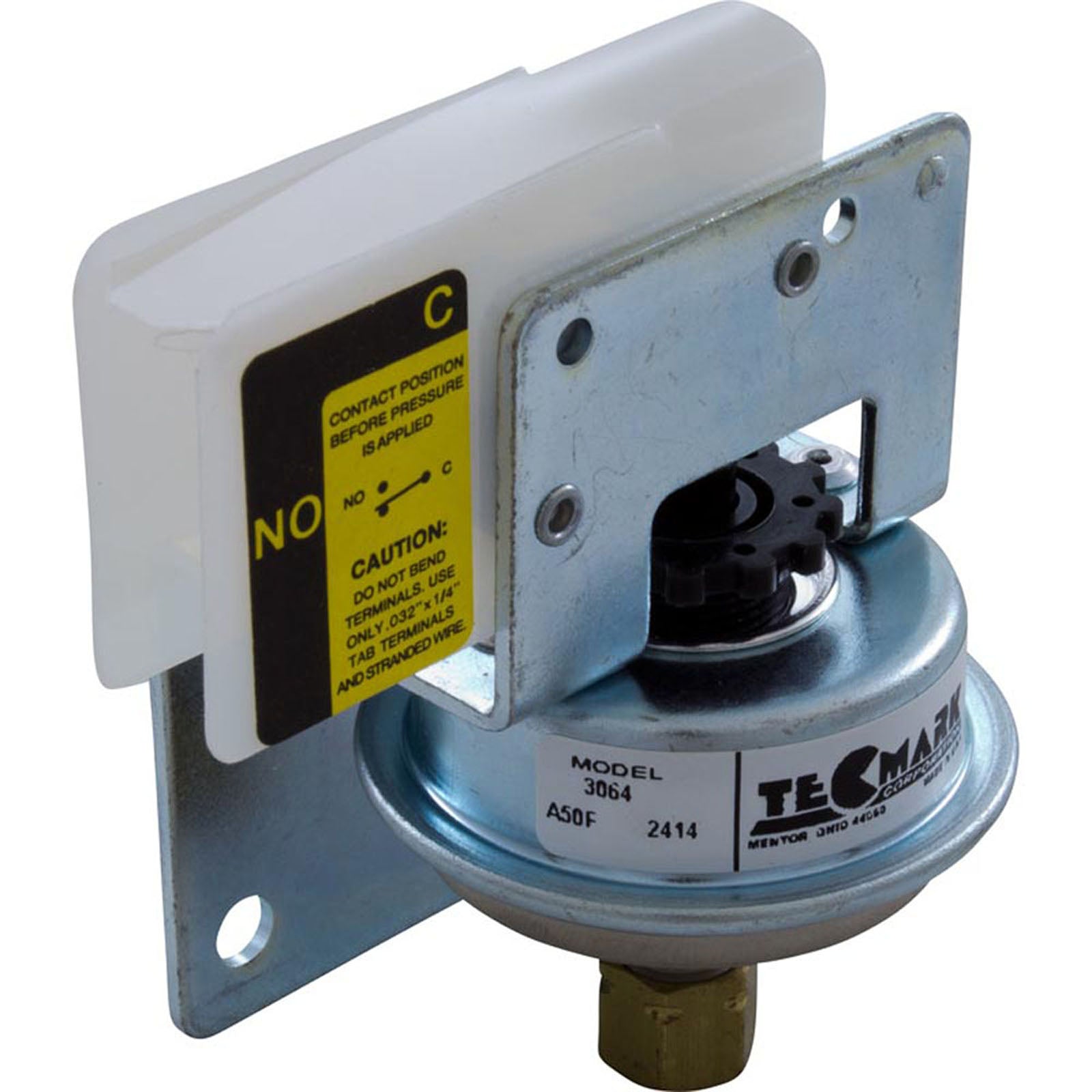 Pressure Switch 3064, 25A, Tecmark, 3/16"Comp, SPNO
