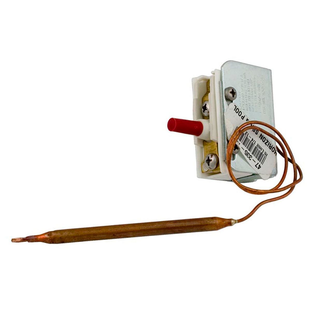 Hi-Limit, 1/4" dia, 12"Capillary, SPST, Screw Terminal, 25A