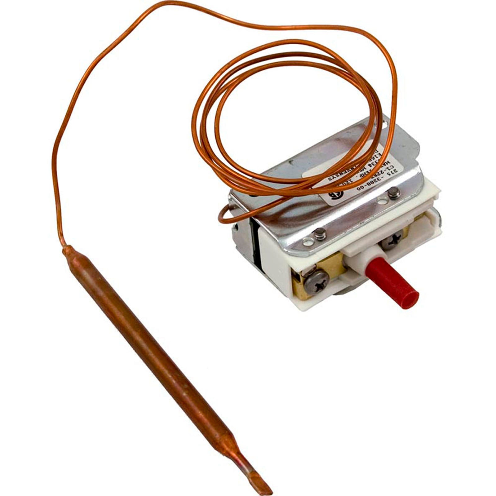 Hi-Limit, 1/4" dia, 36"Capillary, SPST, Screw Terminal, 25A
