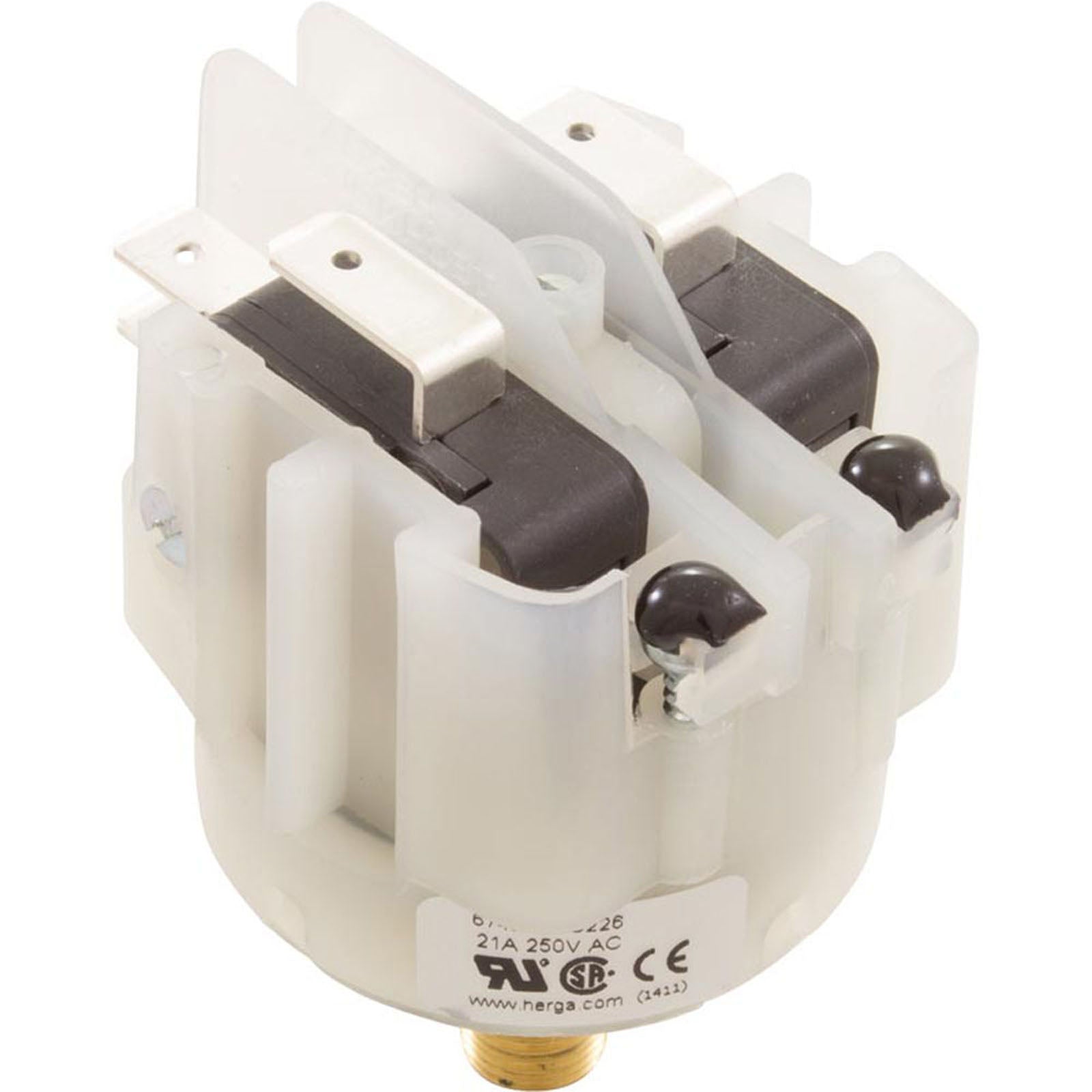 Pressure Switch, Herga, 21Amp, 1-5psi, 1/8"mpt, DPDT