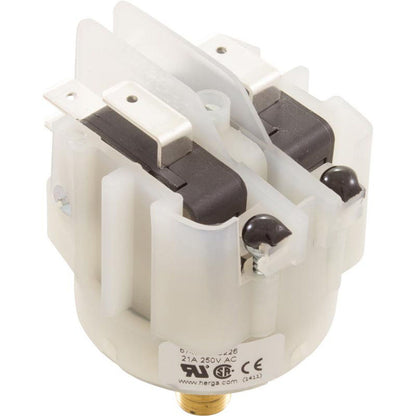 Pressure Switch, Herga, 21Amp, 1-5psi, 1/8"mpt, DPDT