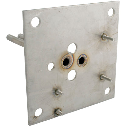 Flange, Hydro-Quip/Aquatherm, 5" x 5", Dual 5/16" Thermowell