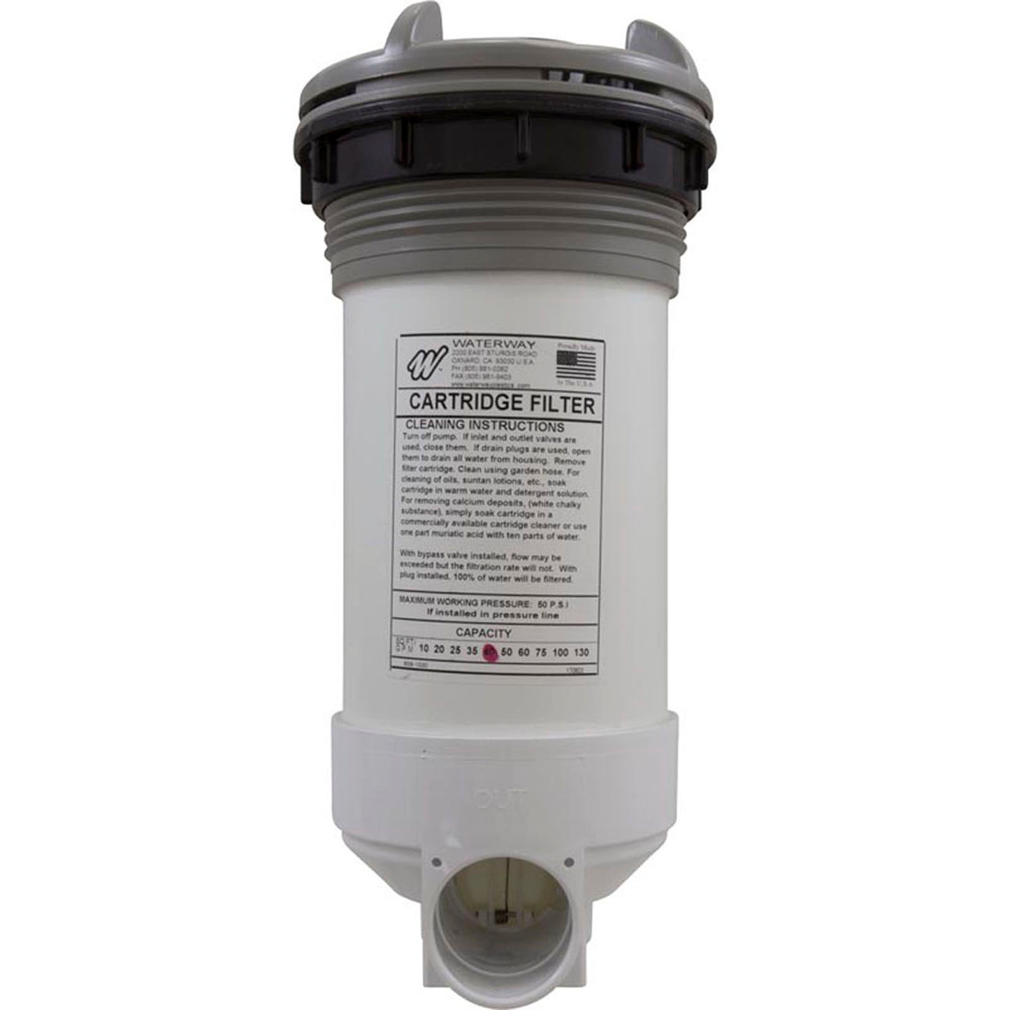 Skim Filter Complete, WW DynaFlo Lo-Profile, 40sqft, Gray