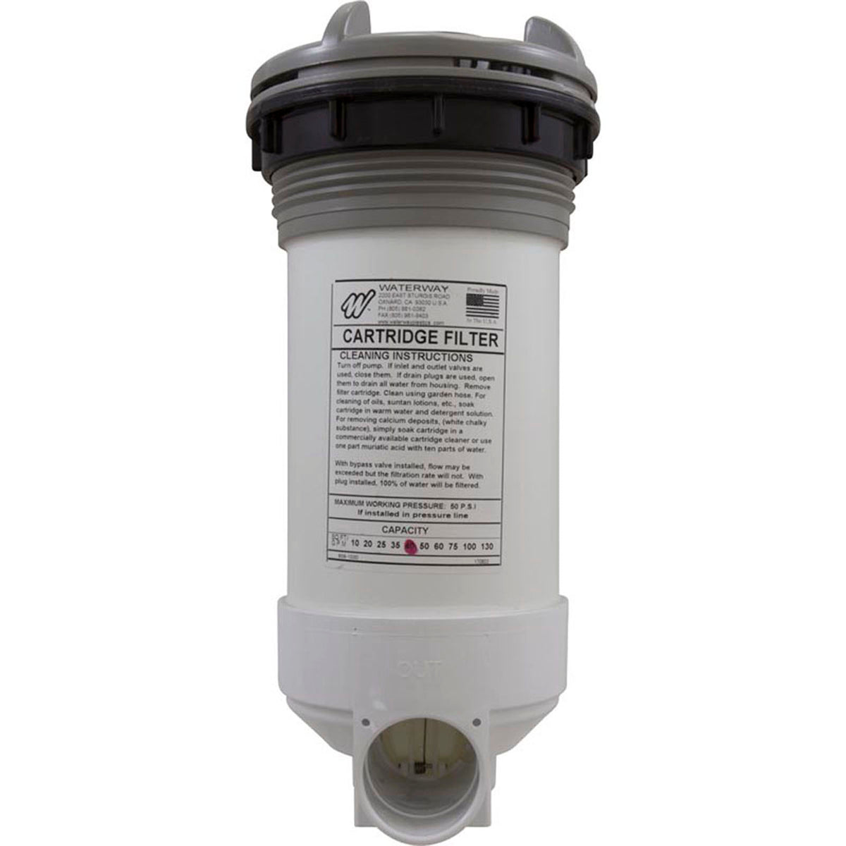 Skim Filter Complete, WW DynaFlo Lo-Profile, 40sqft, Gray