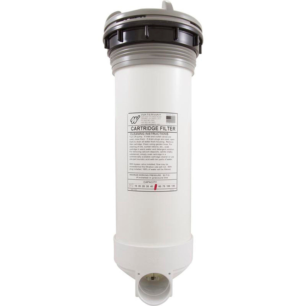 Skim Filter Complete, WW DynaFlo Plus, 50sqft, Gray