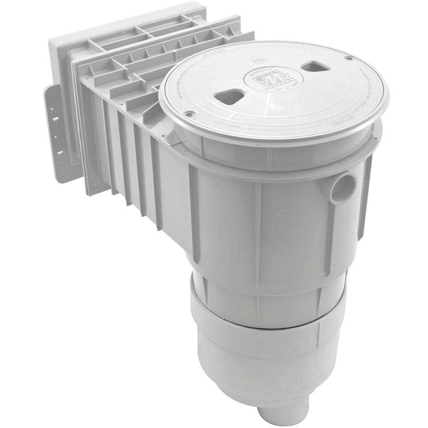 Skimmer Complete,WW Renegade,Pool Fiberglass,2",White, Round