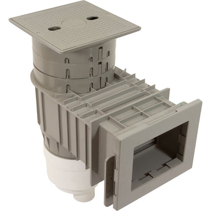 Skimmer complet, WW Renegade, fibre de verre, 2", gris, carré