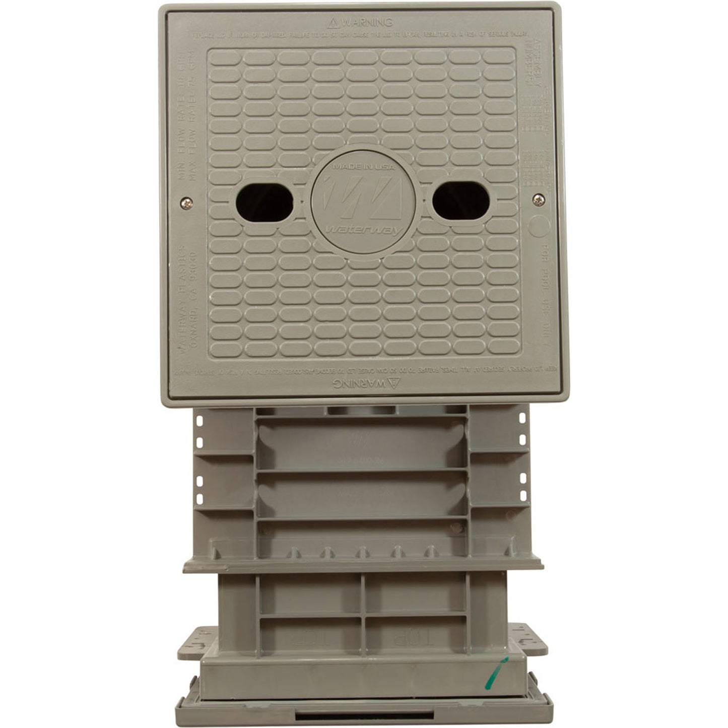 Skimmer complet, WW Renegade, fibre de verre, 2", gris, carré