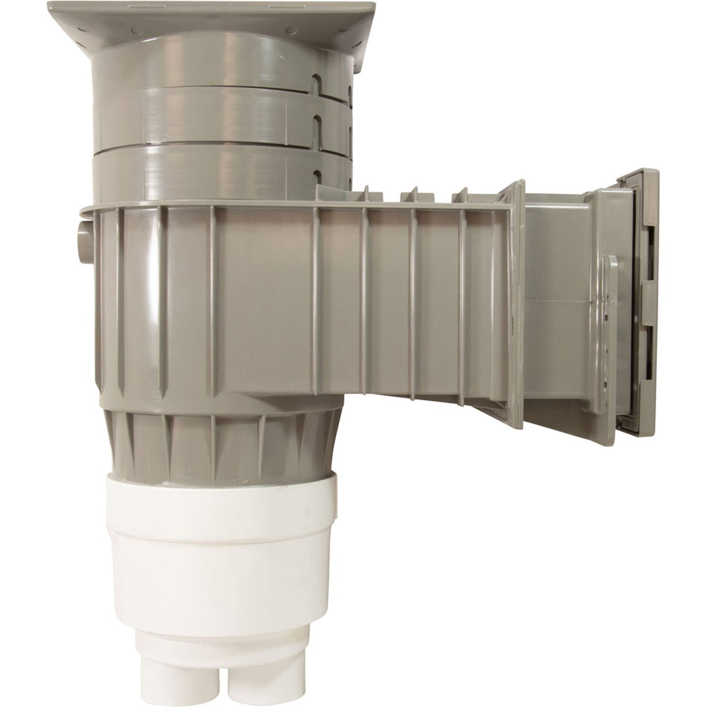 Skimmer complet, WW Renegade, fibre de verre, 2", gris, carré