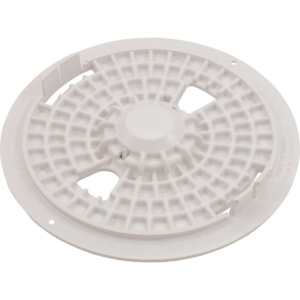 Skimmer Lid, Waterway Renegade, 9-7/8"od, White