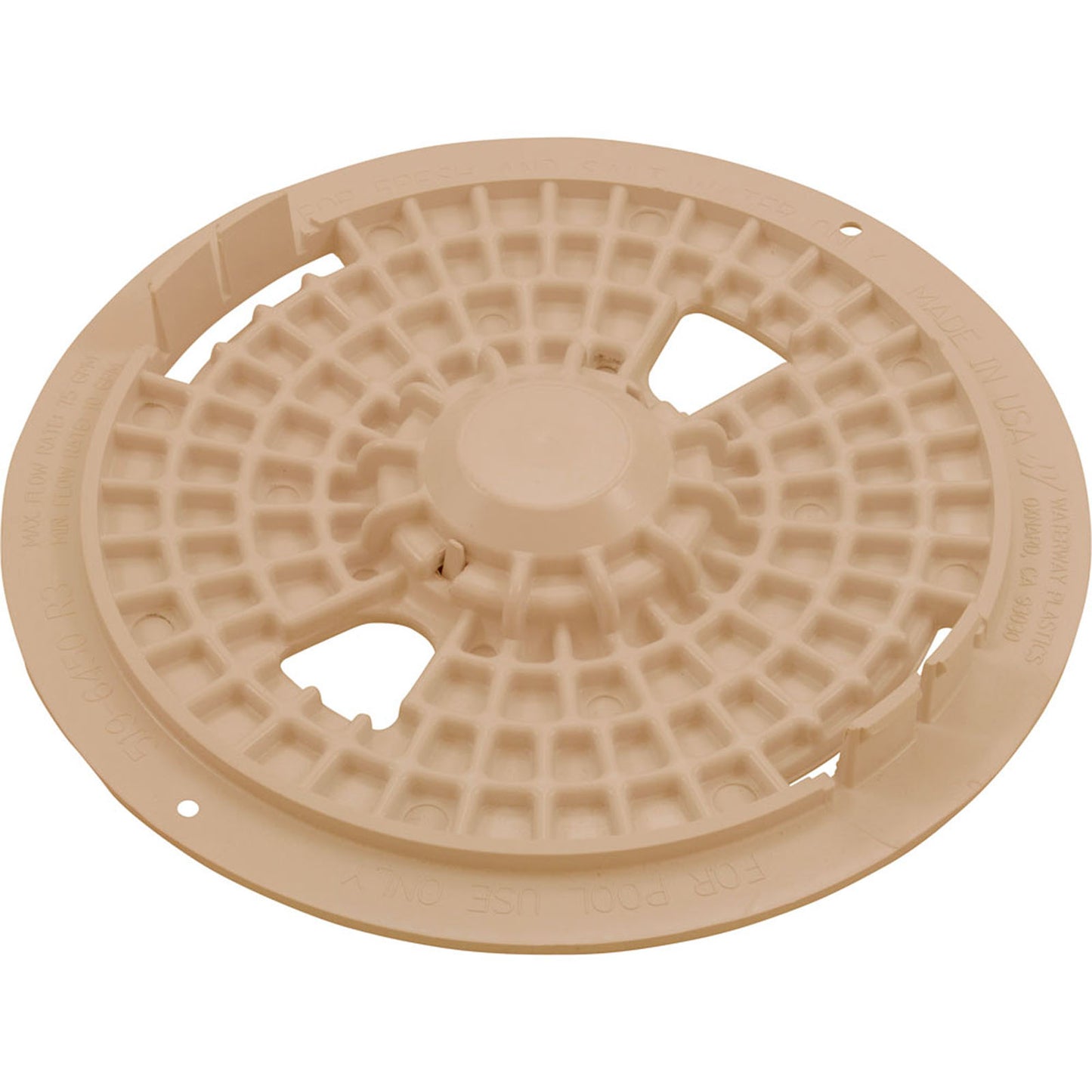 Skimmer Lid, Waterway Renegade, 9-7/8"od, Beige