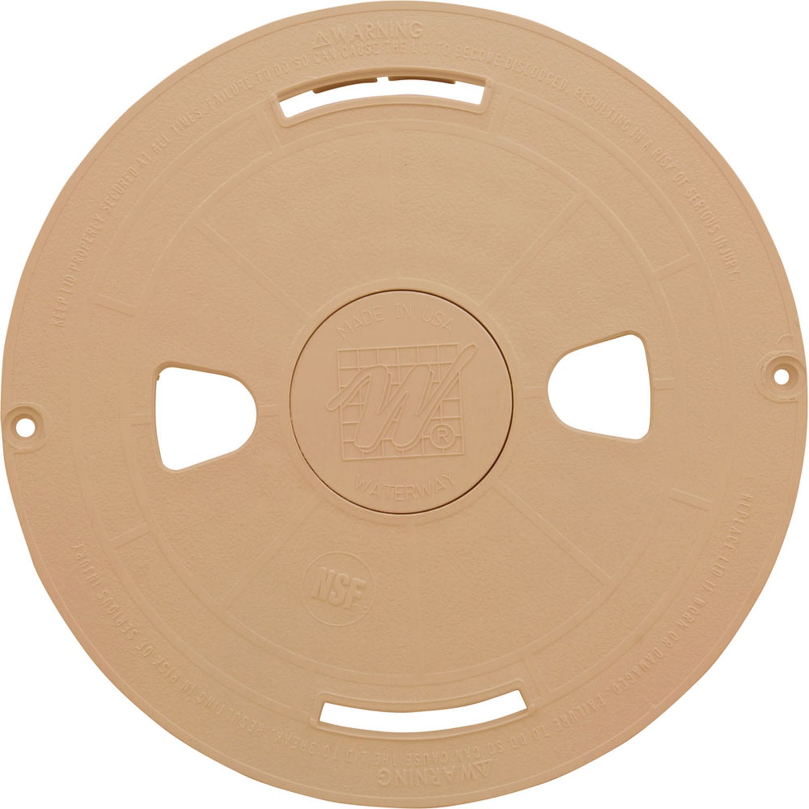 Skimmer Lid, Waterway Renegade, 9-7/8"od, Beige