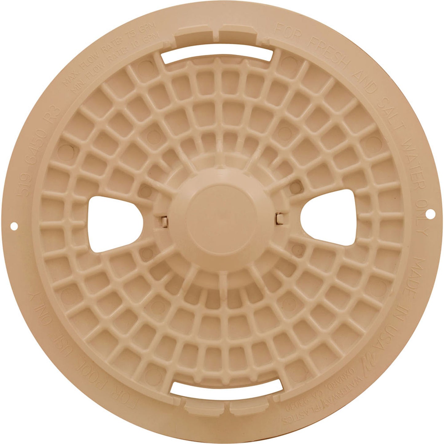 Skimmer Lid, Waterway Renegade, 9-7/8"od, Beige