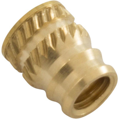 Brass Insert, Waterway, Knurled,  8-32 x 5/16"