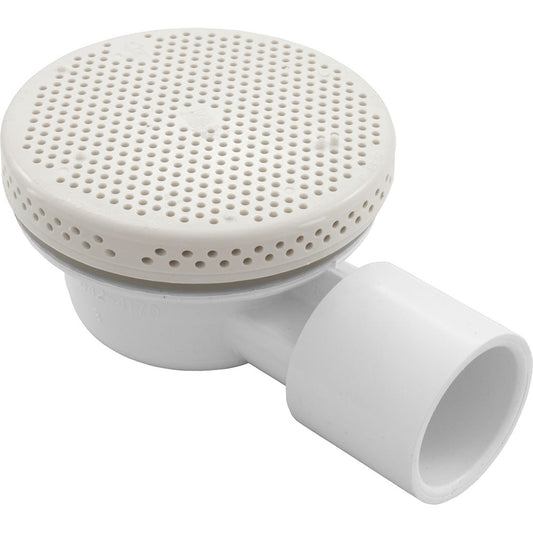 Lo Profile Floor Drain, Waterway, 1" Slip, 90° ELL, White