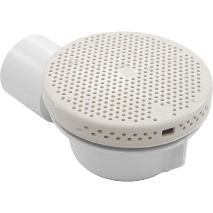 Lo Profile Floor Drain, Waterway, 1" Slip, 90° ELL, White