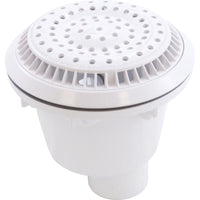 Main Drain, WW Anti Vortex, 8" Rnd, Vinyl, 1-1/2"s, White
