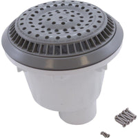 Main Drain, WW Anti Vortex, 8" Rnd, Vinyl, 1-1/2"s, Gray