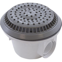 Main Drain, WW Anti Vortex, 8" Rnd, Vinyl, 1-1/2"s, Gray