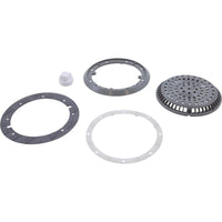 Main Drain, WW Anti Vortex, 8" Rnd, Vinyl, 1-1/2"s, Gray