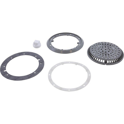 Drenaje principal, WW Anti Vortex, 8" Rnd, vinilo, 1-1/2", gris