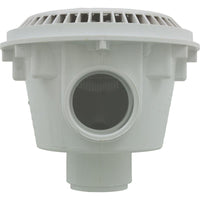 Main Drain, WW Anti Vortex, 8" Round, Gun, 2"s, Side, White