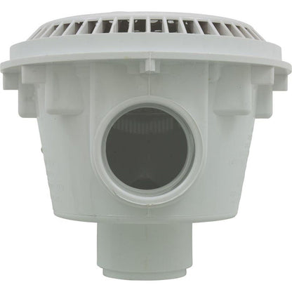 Drenaje principal, WW Anti Vortex, redondo de 8", pistola, 2", lateral, blanco