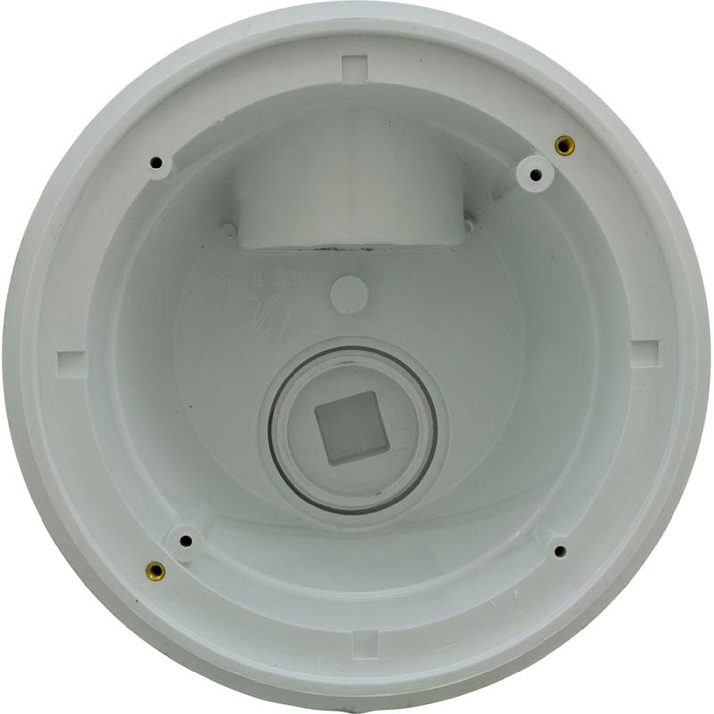 Drenaje principal, WW Anti Vortex, redondo de 8", pistola, 2", lateral, blanco